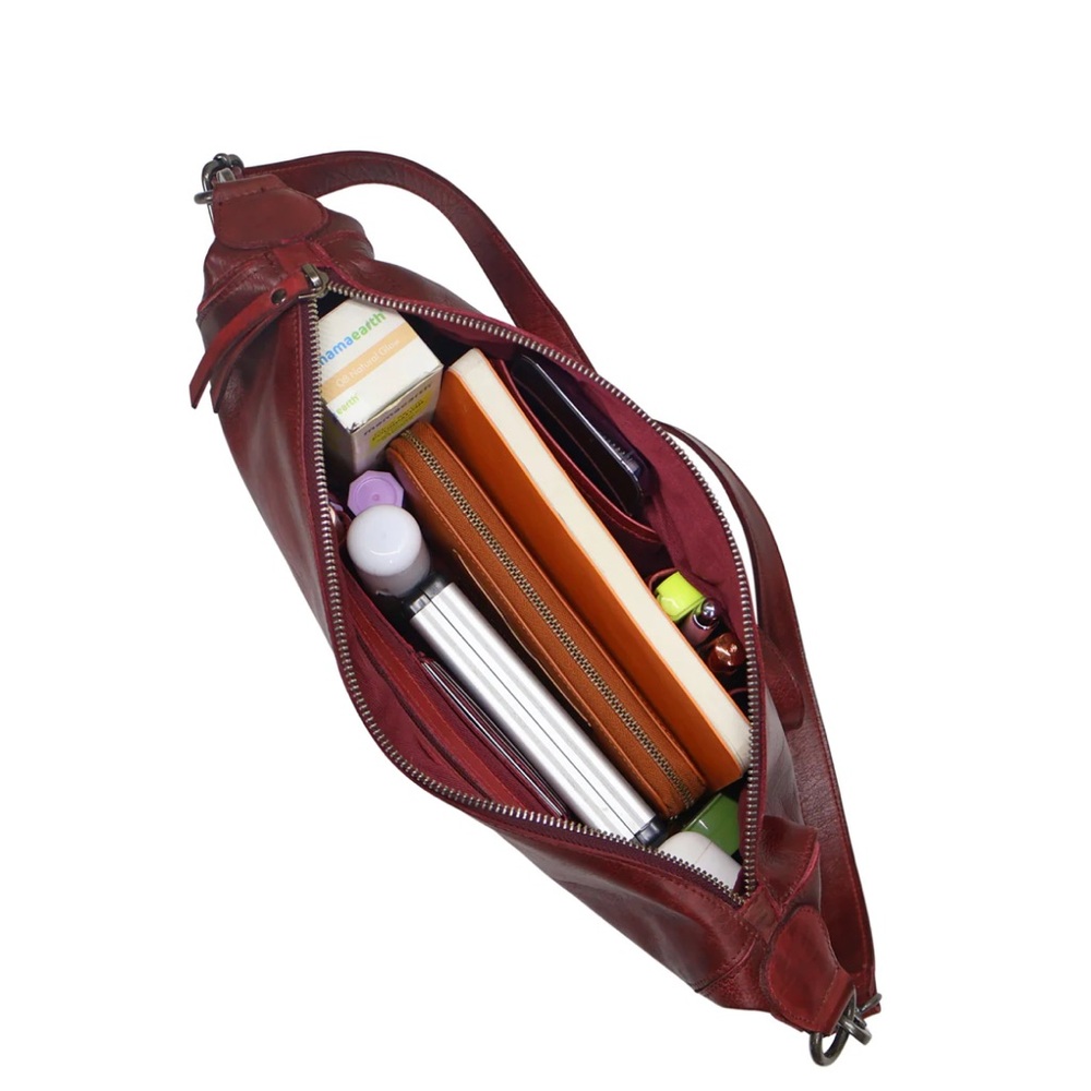 latico Burgundy Leather Crossbody Bag - Picture 7 of 7